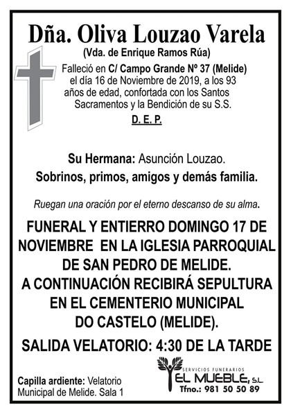 DÑA. OLIVA LOUZAO VARELA.