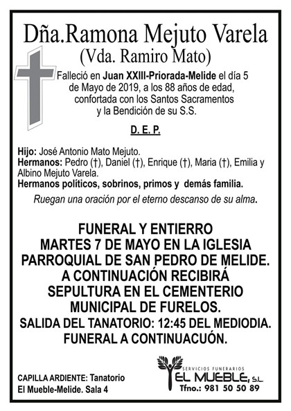 DÑA.RAMONA MEJUTO VARELA