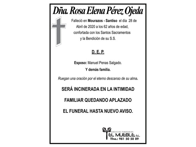 DÑA. ROSA ELENA PÉREZ OJEDA.