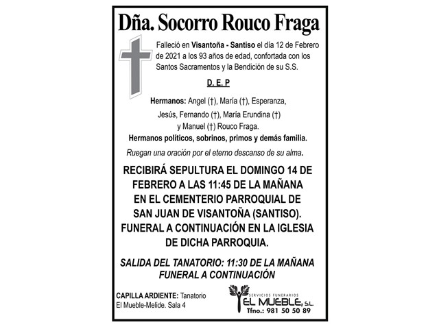 DÑA. SOCORRO ROUCO FRAGA.