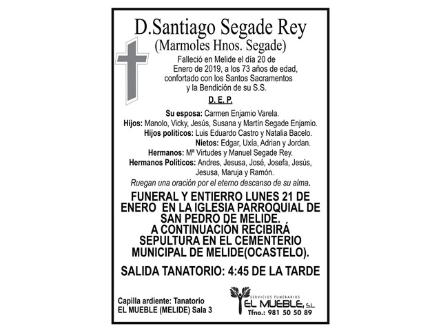 DON SANTIAGO SEGADE REY