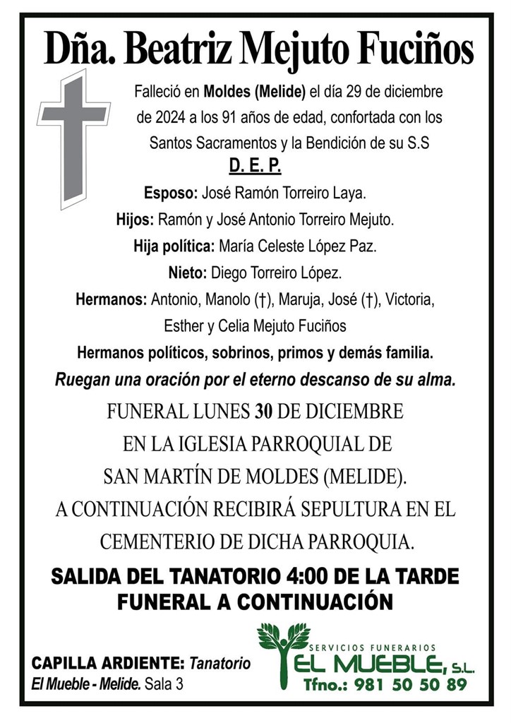 Dña. Beatriz Mejuto Fuciños.