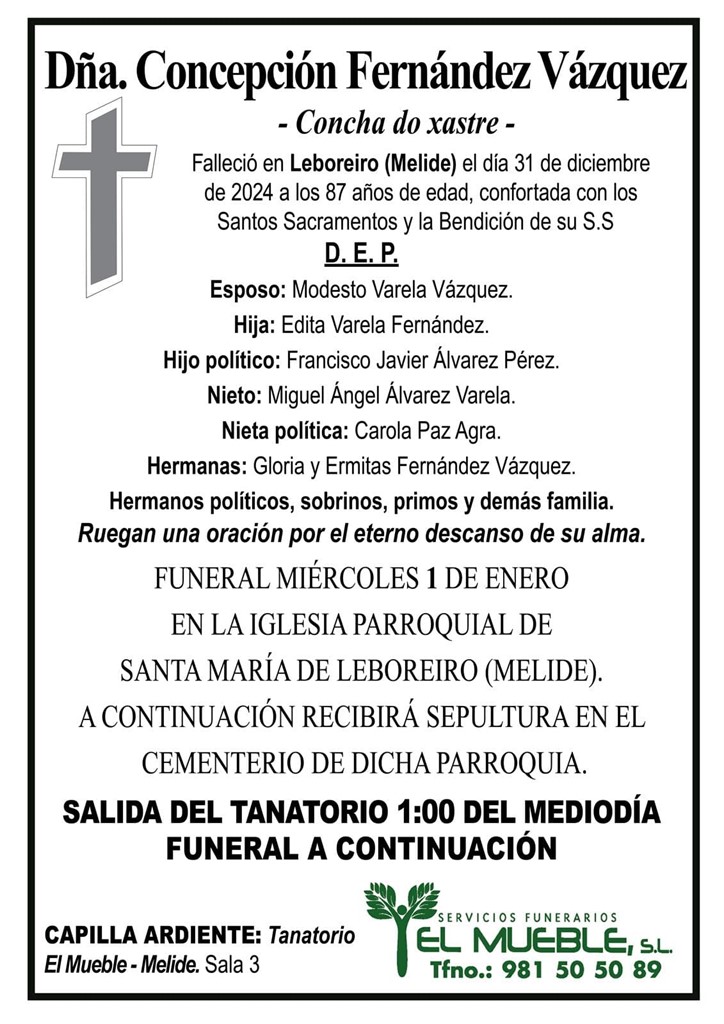 Dña. Concepción Fernández Vázquez.