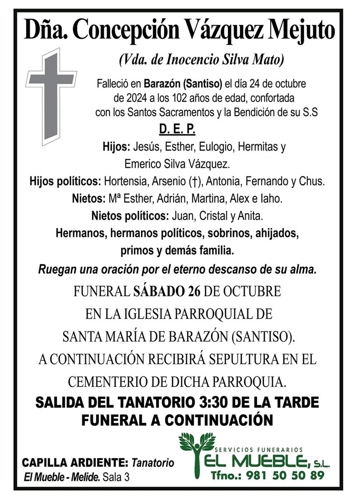 DÑA. CONCEPCIÓN VÁZQUEZ MEJUTO.