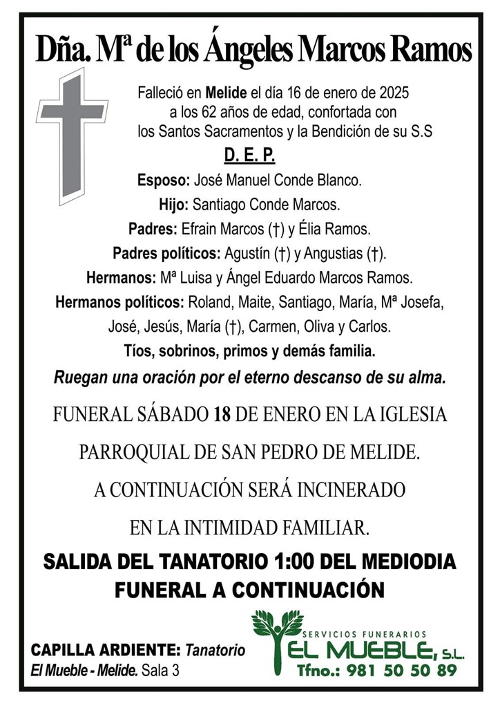 Dña. Mª de los Ángeles Marcos Ramos.