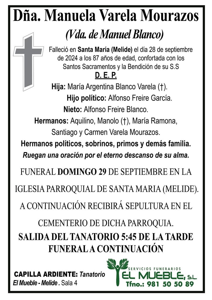 DÑA. MANUELA VARELA MOURAZOS.