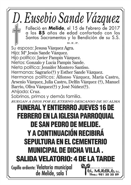 EUSEBIO SANDE VAZQUEZ