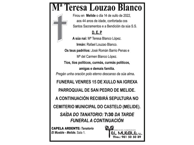 Mª TERESA LOUZAO BLANCO.