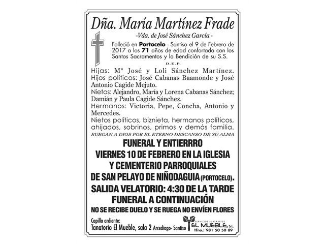 MARIA MARTINEZ FRADE
