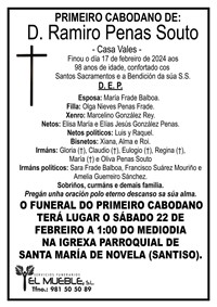 Primeiro cabodano de D. Ramiro Penas Souto.