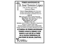PRIMER ANIVERSARIO DE D. JOSÉ TORREIRO LÓPEZ.