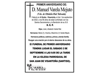 Primer aniversario de D. Manuel Varela Mejuto.